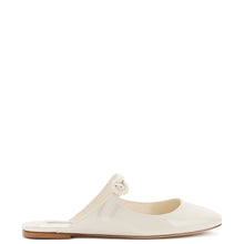 Load image into Gallery viewer, Blair Flat Mule In Ivory Patent Leather