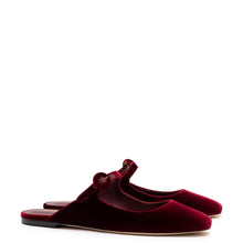 Load image into Gallery viewer, Blair Flat Mule In Wine Velvet