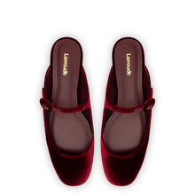 Load image into Gallery viewer, Blair Flat Mule In Wine Velvet