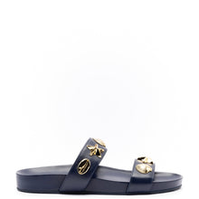 Load image into Gallery viewer, Madison Slide In Navy Leather