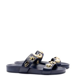 Madison Slide In Navy Leather