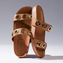 Load image into Gallery viewer, Milan Slide In Caramel Leather