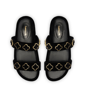 Milan Piccolo Slide In Black Velvet