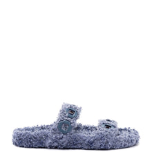 Load image into Gallery viewer, Milan Slide In Blue Faux Fur