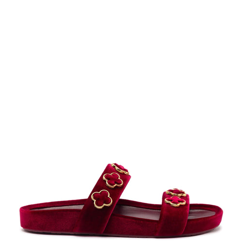 Milan Piccolo Slide In Wine Velvet