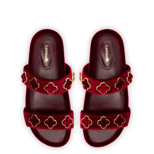 Milan Piccolo Slide In Wine Velvet