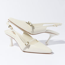 Load image into Gallery viewer, Ines Pump In Ivory Leather