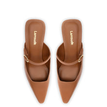 Load image into Gallery viewer, Ines Mule In Caramel Leather