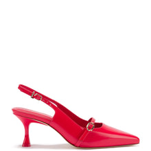 Load image into Gallery viewer, Ines Pump In Scarlet Leather