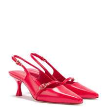 Load image into Gallery viewer, Ines Pump In Scarlet Leather