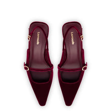 Load image into Gallery viewer, Ines Pump In Wine Velvet