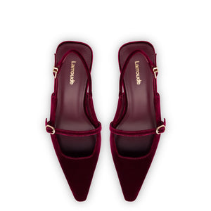 Ines Pump In Wine Velvet