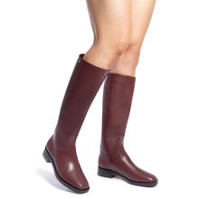 Load image into Gallery viewer, Anne Boot In Burgundy Leather