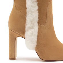 Load image into Gallery viewer, Cindy Hi Faux Fur Boot In Peanut Suede and Natural Shearling