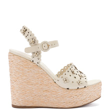 Load image into Gallery viewer, Jasmine Wedge In Ivory Leather