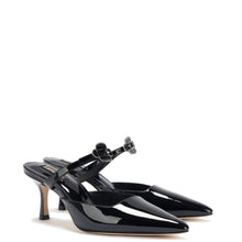 Load image into Gallery viewer, Daisy Pump In Black Patent Leather