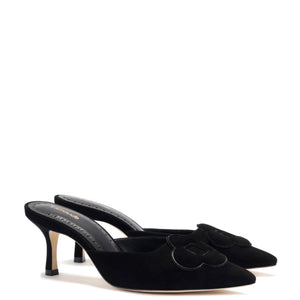 Flora Pump In Black Suede