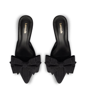 Mini Elle Pump In Black Fabric