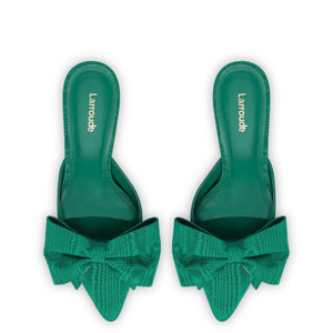 Mini Elle Pump In Emerald Fabric