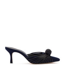 Load image into Gallery viewer, Mini Valerie Pump In Navy Suede and Black Leather