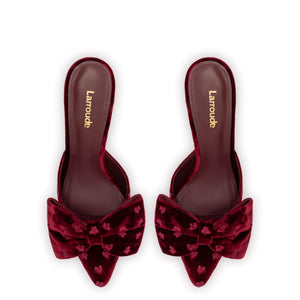 Mini Elle Pump In Wine Velvet