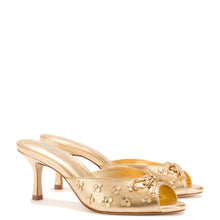 Load image into Gallery viewer, Jasmine Mule In Gold Metallic Leather