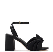 Load image into Gallery viewer, Selena Ruffle Sandal In Black Raffia