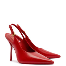 Load image into Gallery viewer, Larroudé x Altuzarra Pump In Blood Red Leather