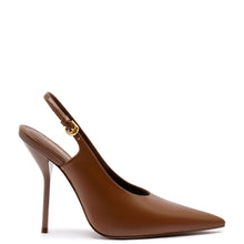 Load image into Gallery viewer, Larroudé x Altuzarra Pump In Burnt Umber Leather