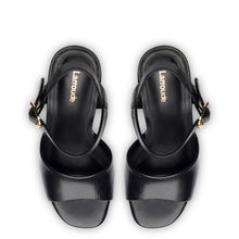 Load image into Gallery viewer, Vanessa Platform Sandal In Black Leather