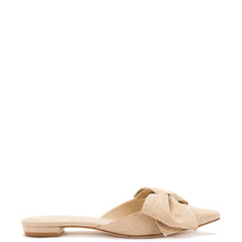 Load image into Gallery viewer, Elle Flat Mule In Beige Raffia