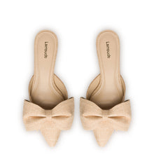 Load image into Gallery viewer, Elle Flat Mule In Beige Raffia