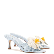 Load image into Gallery viewer, Magnolia Mule In Cerulean Blue Leather