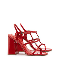 Load image into Gallery viewer, Hana Sandal In Scarlet Patent Leather