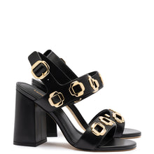 Load image into Gallery viewer, Milan Hi Sandal In Black Leather