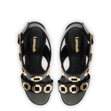 Load image into Gallery viewer, Milan Hi Sandal In Black Leather