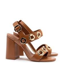 Load image into Gallery viewer, Milan Hi Sandal In Caramel Leather