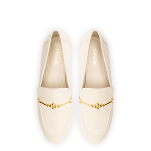 Katherine Loafer In Ivory Leather