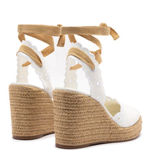 Load image into Gallery viewer, Poppy Espadrille In White Fabric