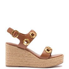 Load image into Gallery viewer, Milan Espadrille In Caramel Leather