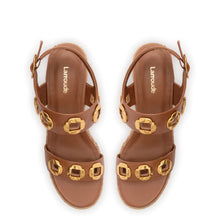 Load image into Gallery viewer, Milan Espadrille In Caramel Leather