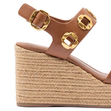 Load image into Gallery viewer, Milan Espadrille In Caramel Leather