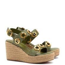 Load image into Gallery viewer, Milan Espadrille In Seaweed Raffia