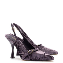 Load image into Gallery viewer, Ines Hi Pump In Purple Velvet