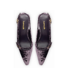 Load image into Gallery viewer, Ines Hi Pump In Purple Velvet