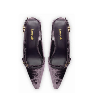 Ines Hi Pump In Purple Velvet