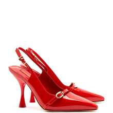 Load image into Gallery viewer, Ines Hi Pump in Scarlet Patent Leather