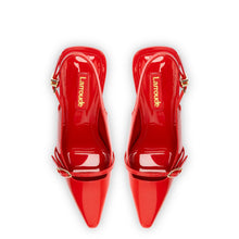 Load image into Gallery viewer, Ines Hi Pump in Scarlet Patent Leather