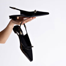 Load image into Gallery viewer, Ines Flat In Black Patent Leather