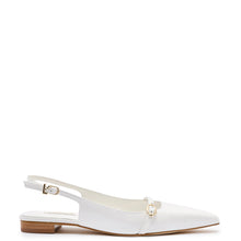 Load image into Gallery viewer, Ines Flat In White Patent Leather